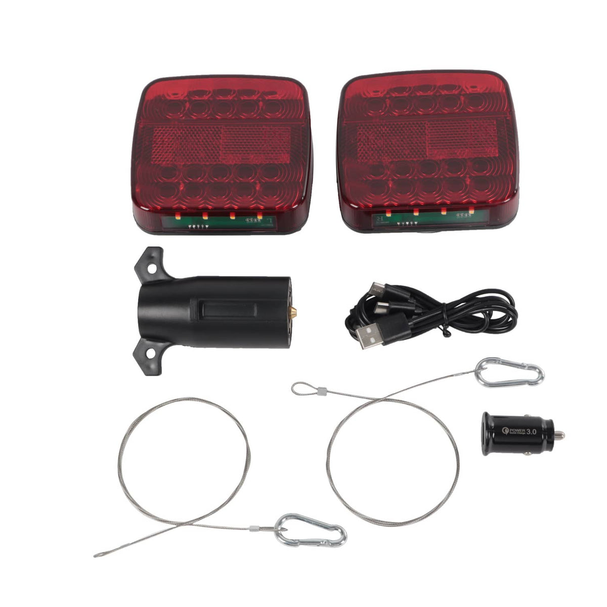 Solidspare Wireless Magnetic Trailer Lights – Rechargeable LED TailLight Kit For Trailer