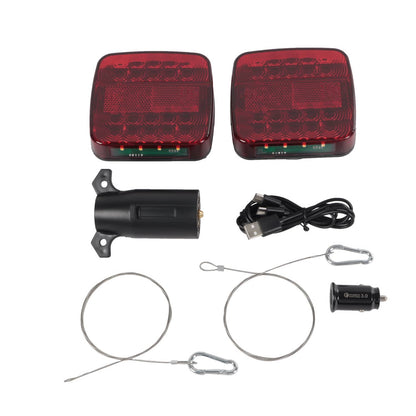 Solidspare Wireless Magnetic Trailer Lights – Rechargeable LED TailLight Kit For Trailer