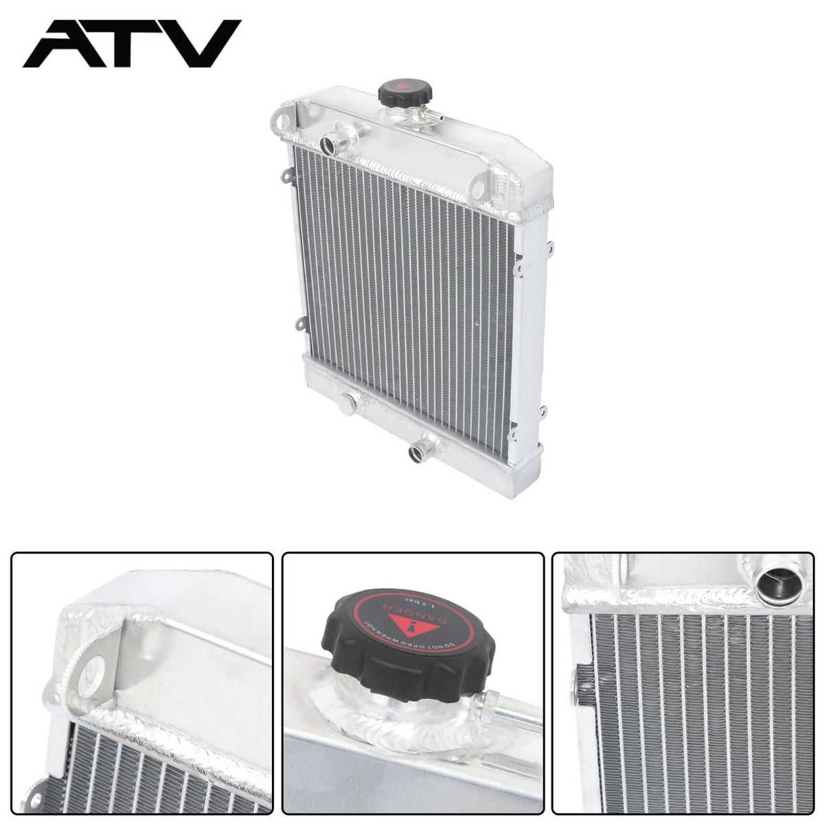 Solidspare New All Aluminum Radiator Replace For Arctic Cat 4x4 450/500/550/650/700 02-15
