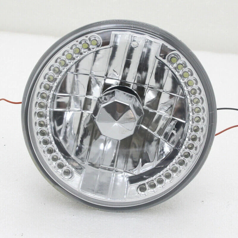 2PCS 7" inch Round Halo LED Headlights White Clear For 1975-1978 GMC C15/C25 C35