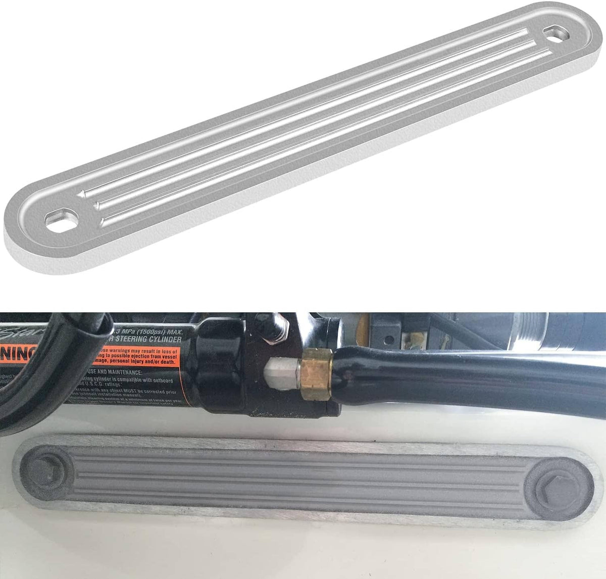 Solidspare TSP-1 Marine Transom Support Plate for Top Bolt Holes 3001-8067 15" x 2"