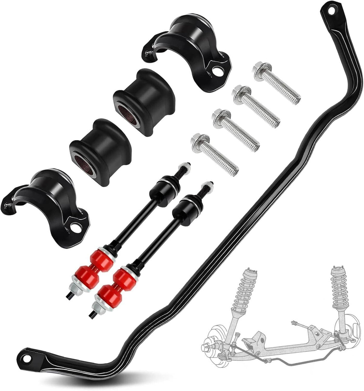 Solidspare Front Stabilizer Bar Kit & K80894 Sway Bar Front Sway Bar & Links 55398938AC