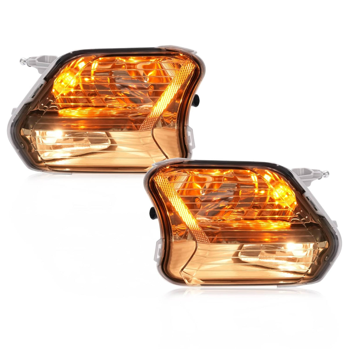 Solid Spare Front Fog Lights Turn Signal Lamp With Bulb For Ford Escape Kuga 2017-2019 LH+RH