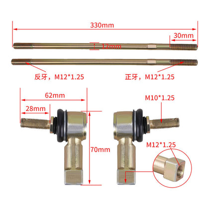 Solidspare Tie Rods with End Kit for Honda TRX450R 2006-2009 / TRX450ER 2006-2009 2012-2014