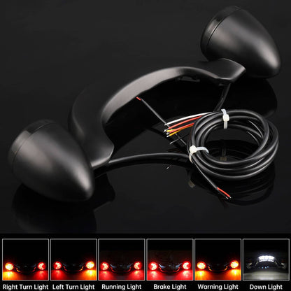 Solidspare Rear Bullet Brake LED Light Bar Turn Signals For Harley Road King Street Glide