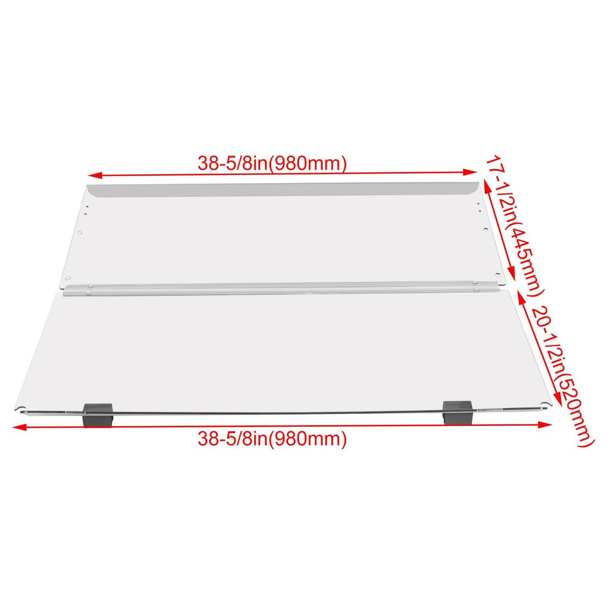 Solidspare For Yamaha G29 DRIVE 2007-2016 Clear Windshield Folding Golf Cart Windscreen