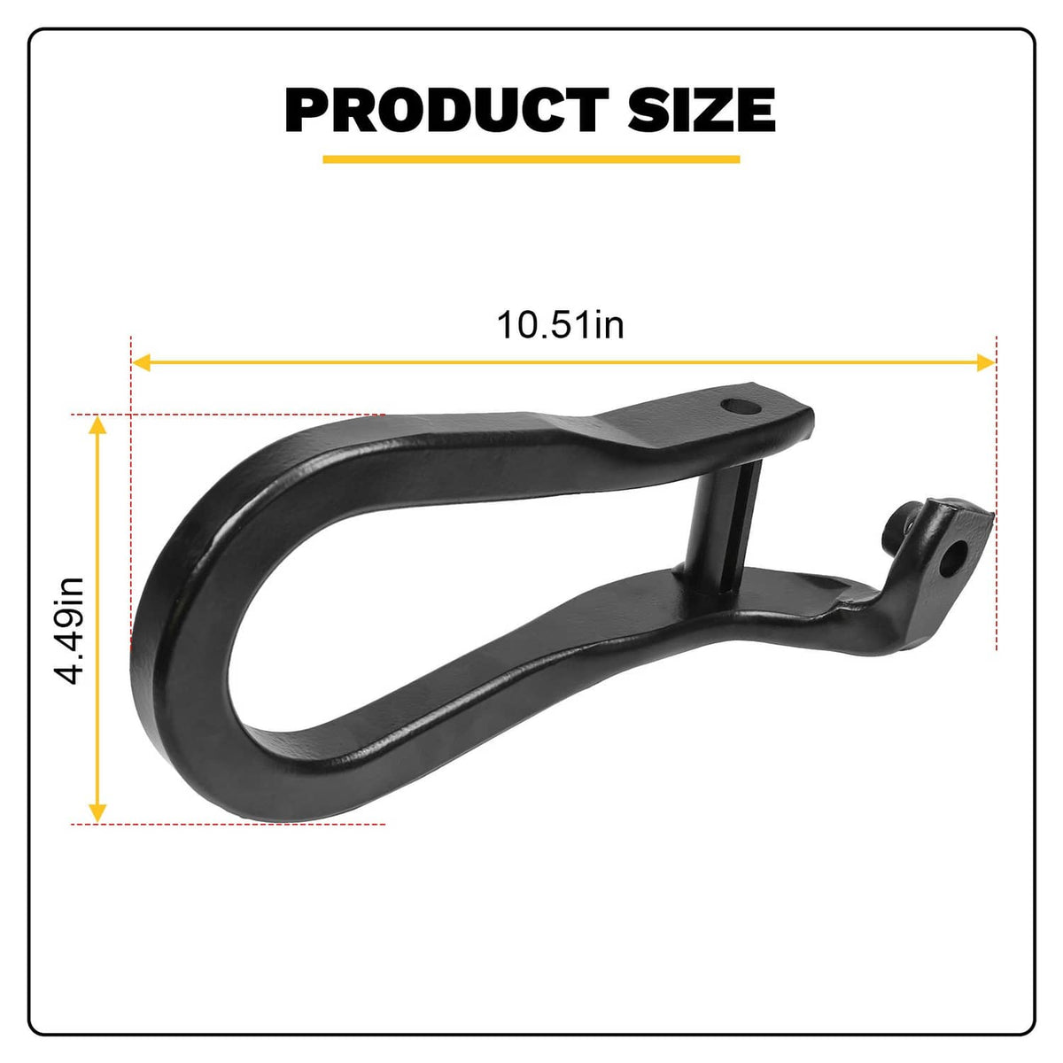 Solidspare Pair Black Tow Hooks Kit 84072464 For 2015-2019 Silverado Sierra 2500HD & 3500HD