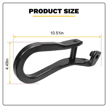 Solidspare Pair Black Tow Hooks Kit 84072464 For 2015-2019 Silverado Sierra 2500HD & 3500HD