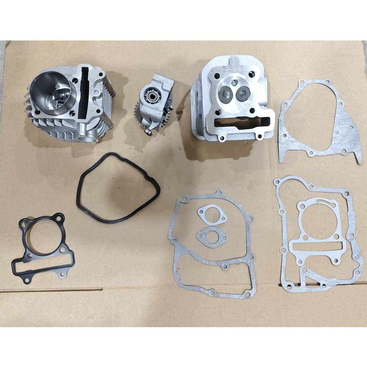 Solidspare For GY6 150cc 57.4mm Big Bore Kit Set Cylinder Head Piston Gasket Set QMJ157