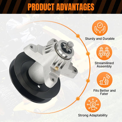 Solidspare 50" Deck Rebuild Kit For Cub Cadet LTX 1050 KH Spindle & Blade w/ Pulley & Belt