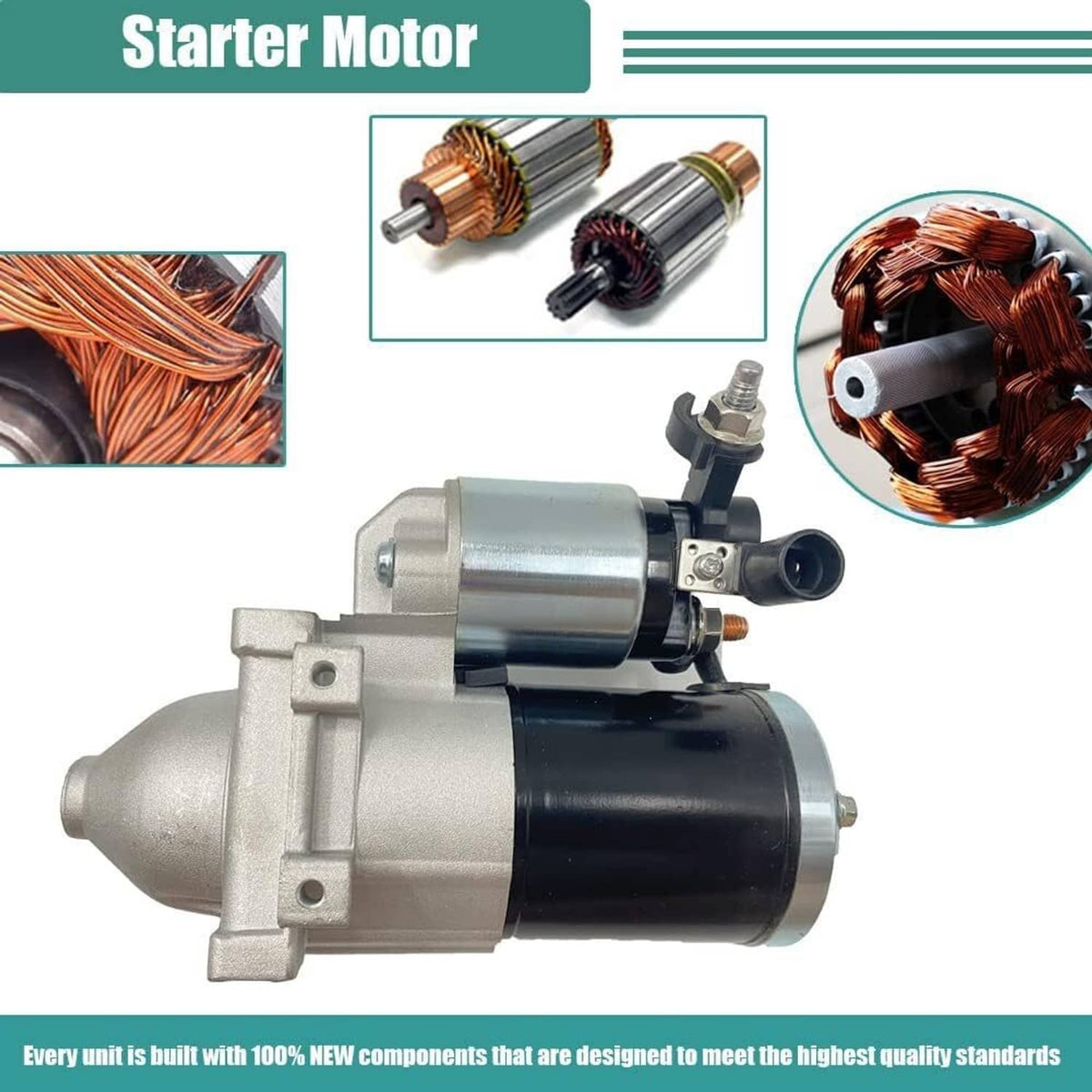 Solidspare New Motor Starter For 2014-2016 Chevy Silverado GMC 1500 V6 V8 4.3L 5.3L 6.2L