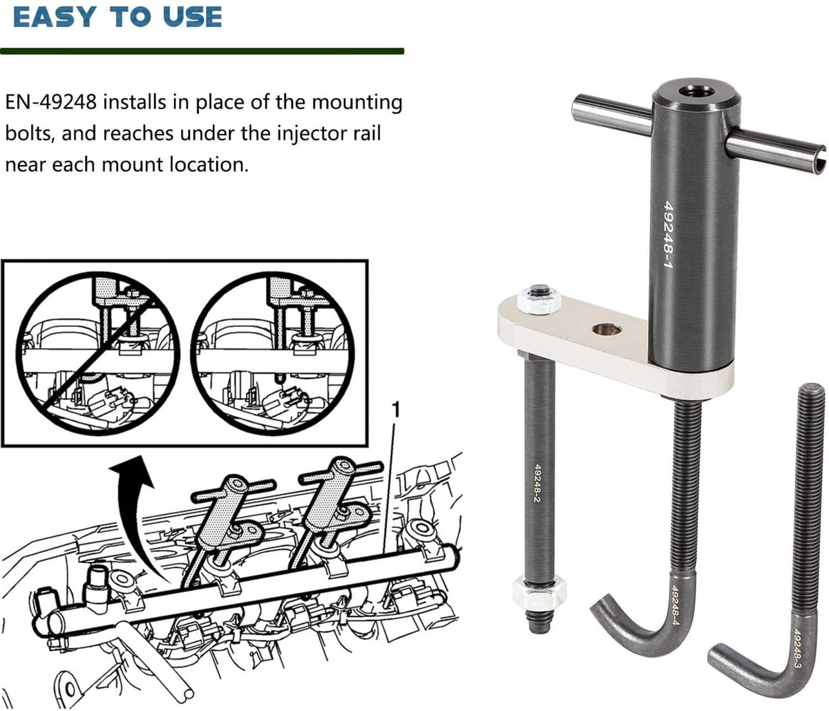 Solid Spare EN-49248 Injector Rail Assembly Remover Tool for 27-214 Direct Injection Engines