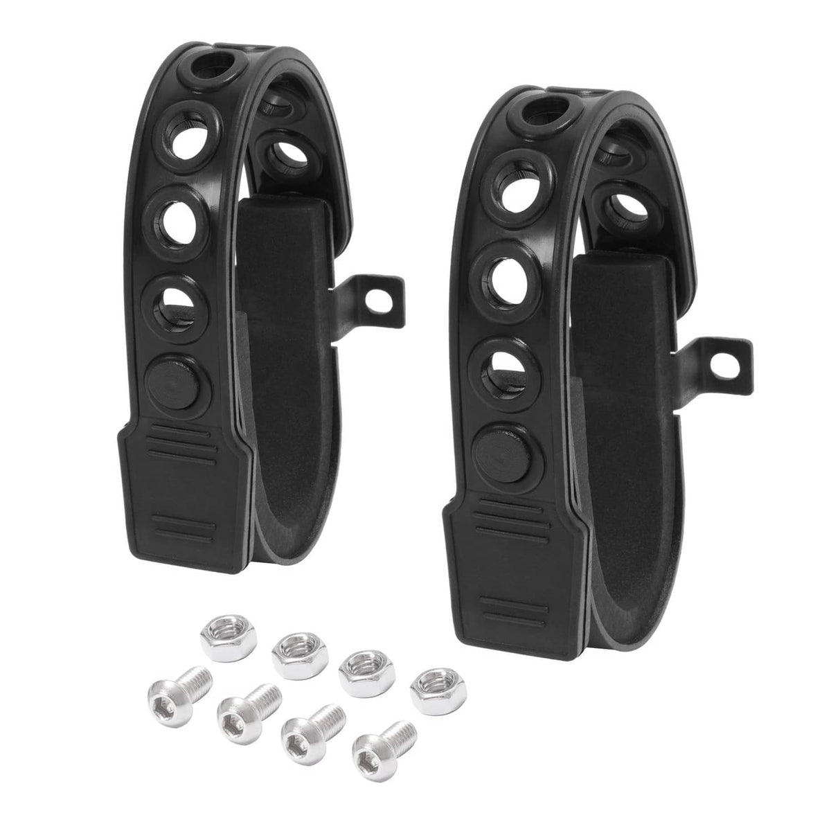 Solid Spare Powder Coated Rubber Gun Rack Straps 2 Pack For Seat Back MOLLE Panel Mounting