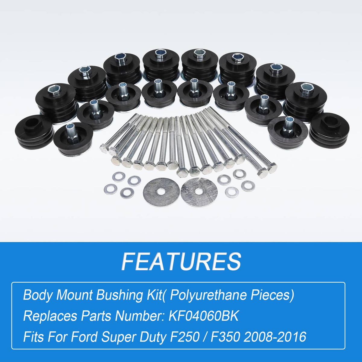Solidspare Body Cab Mount Kit For 2008-2016 Ford F350 F250 Super Duty KF04060BK NEW
