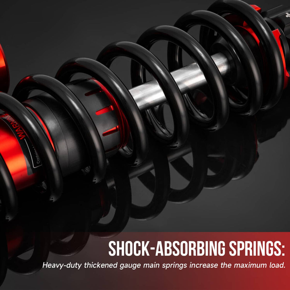 Solidspare 2x Front Left and Right  Front Shocks 380mm Fit For 2009-2021 Polaris RZR 170
