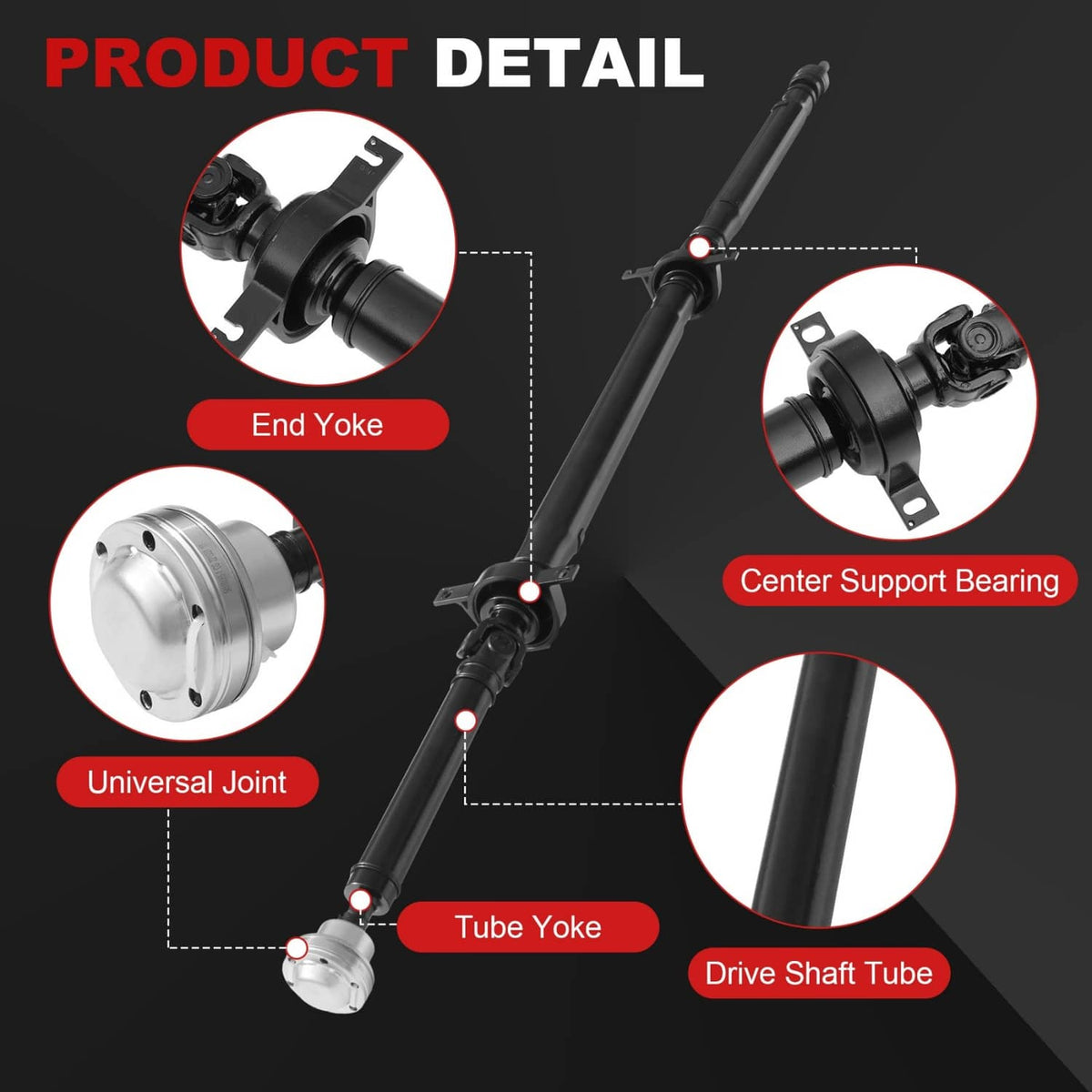 Solidspare Rear Driveshaft Prop Shift Assembly for 2010-2016 Cadillac SRX All Wheel Drive