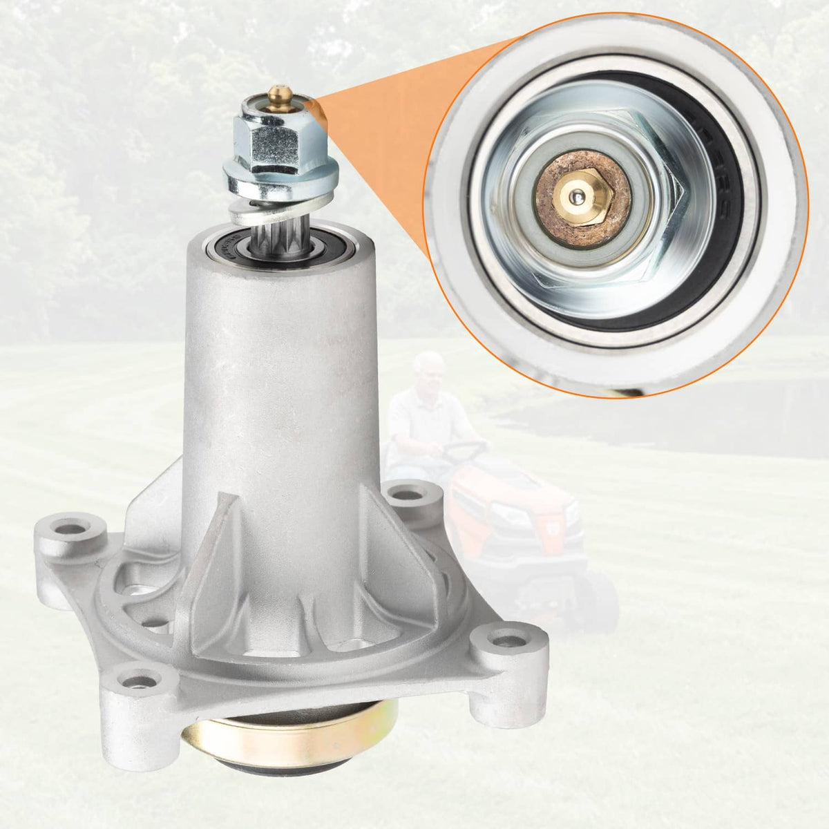 Solidspare Deck Spindle for Poulan Pro PP19A42 PP175G42 PB195H42LT PP185A42 187292 - 2Packs
