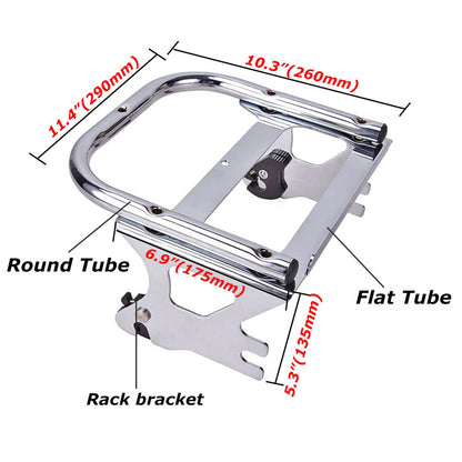 Solidspare Chrome Luggage Rack+Docking Hardware Kit For Harley Touring FLTR FLHR 1997- 2008
