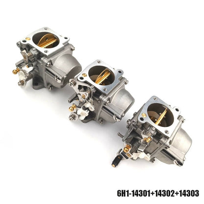 Solid Spare 6H1-14301/14302/14303 Carburetor Assy Set For Yamaha 90HP Outboard 6H1-14302
