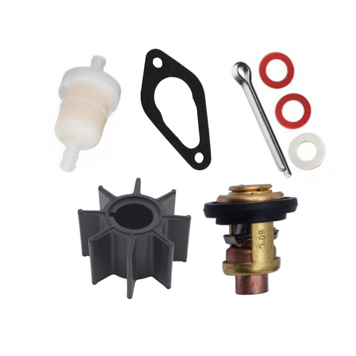 Solid Spare Mercury Mariner 8-9.9 HP Command Thrust EFI Outboard Maintenance Kit 8M0120867