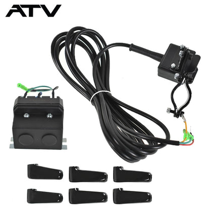 Solidspare 12V Solenoid Relay Contactor and Winch Rocker Thumb Switch Combo Set for ATV