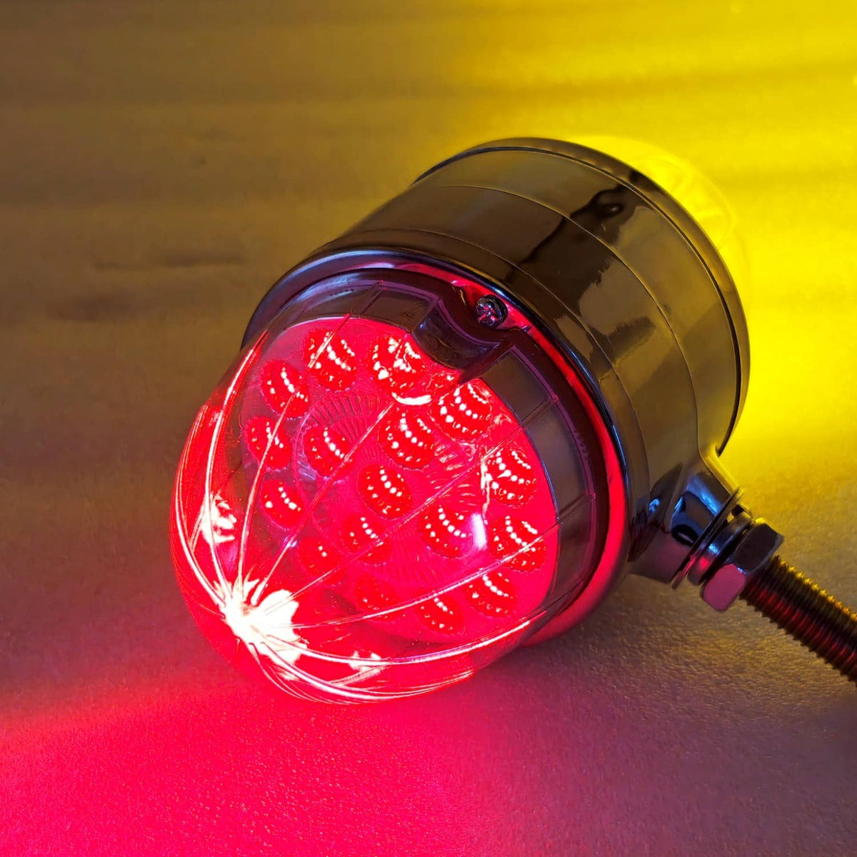 Solid Spare 2X Amber/Red Light Clear Lens 17 LED Watermelon Light for Freightliner