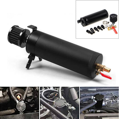 Solidspare 750ML Oil Catch Can Kit Oil Separator Large Baffled Reservoir Tank Universal New