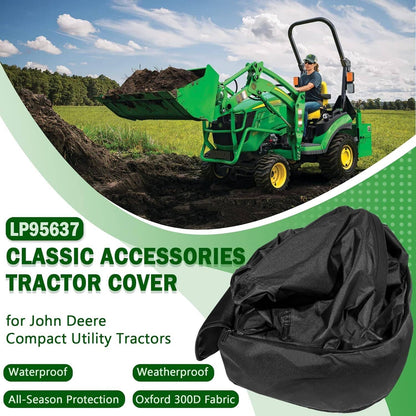 Solidspare LP95637 Classic Accessories Tractor Cover for John Deere Compact Utility Tractor