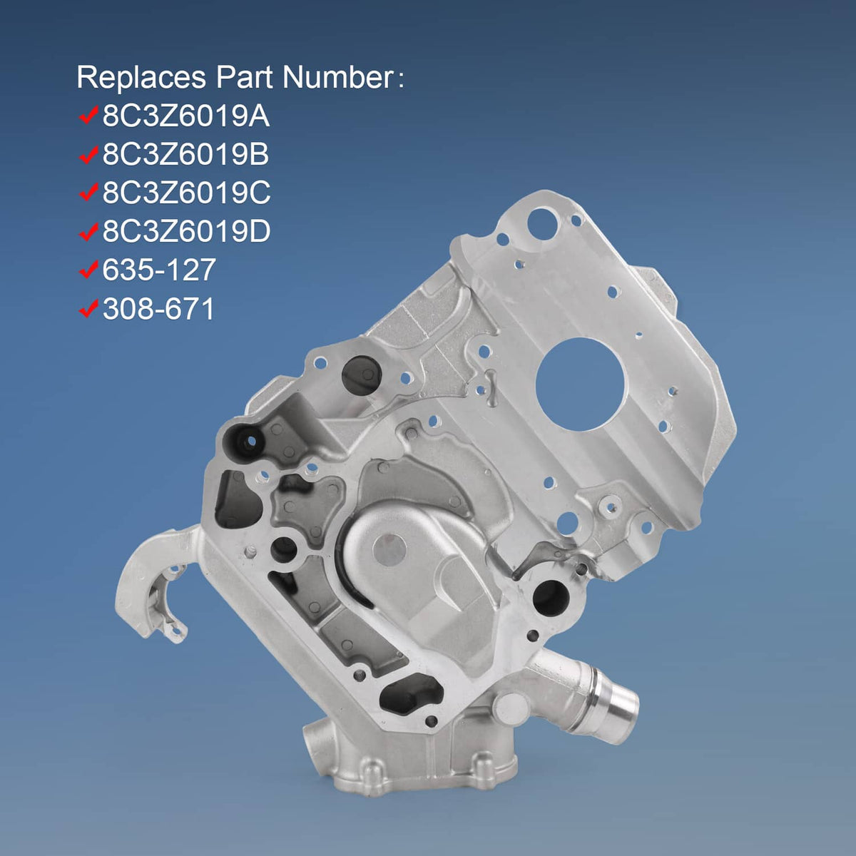 Solidspare New Timing Cover For 2008 2009 2010 Ford F250SD 350SD 6.4L 8C3Z6019B