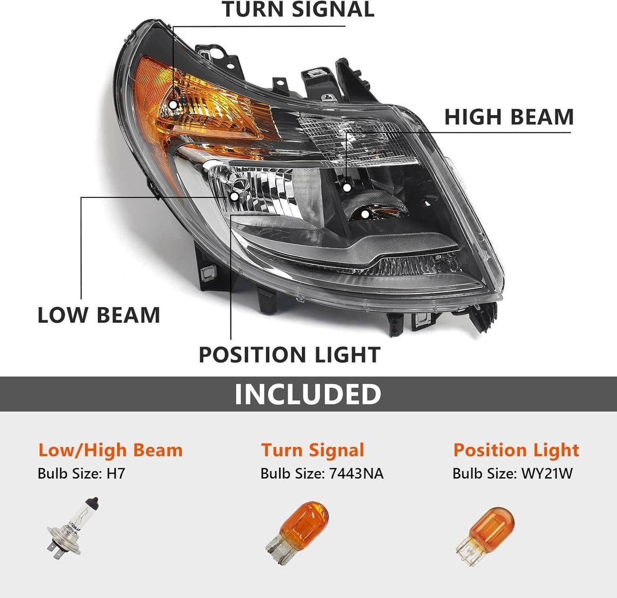 Solidspare Left & Right Side Headlights w/DRL For 2014-22 Dodge Ram 1500/2500/3500 68154588