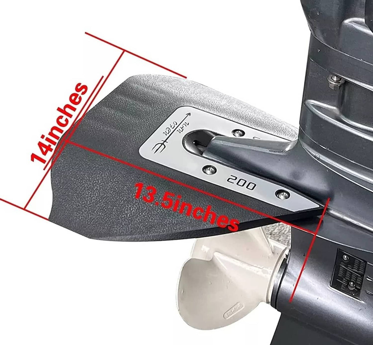Solid Spare Sport 200 Black Hydrofoil For 8 to 40HP Stabilizer Outboard Lower Unit Boat