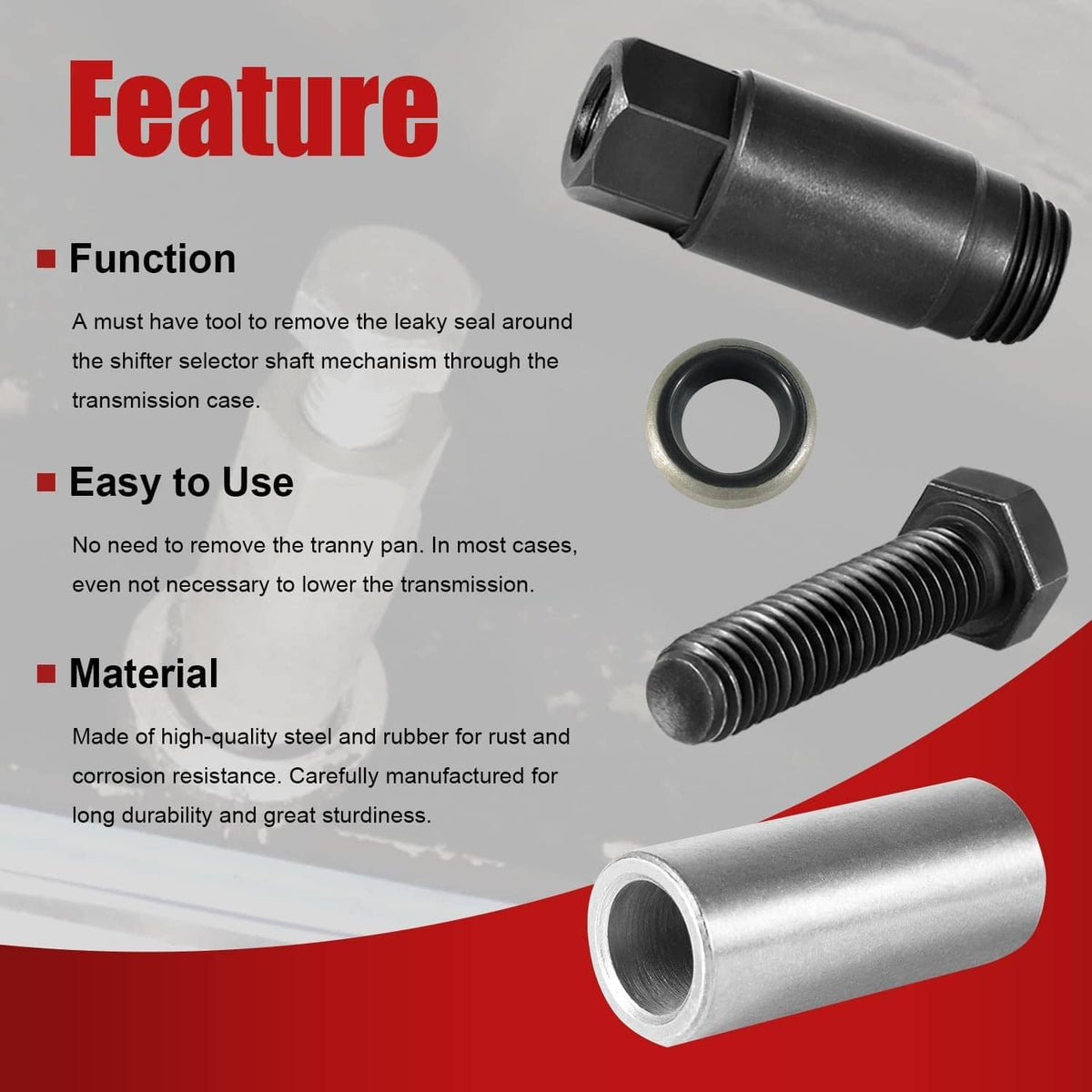 Solid Spare for GM Transmission Shifter Seal Remover Installer Seal Tool Turbo 350C 350 400