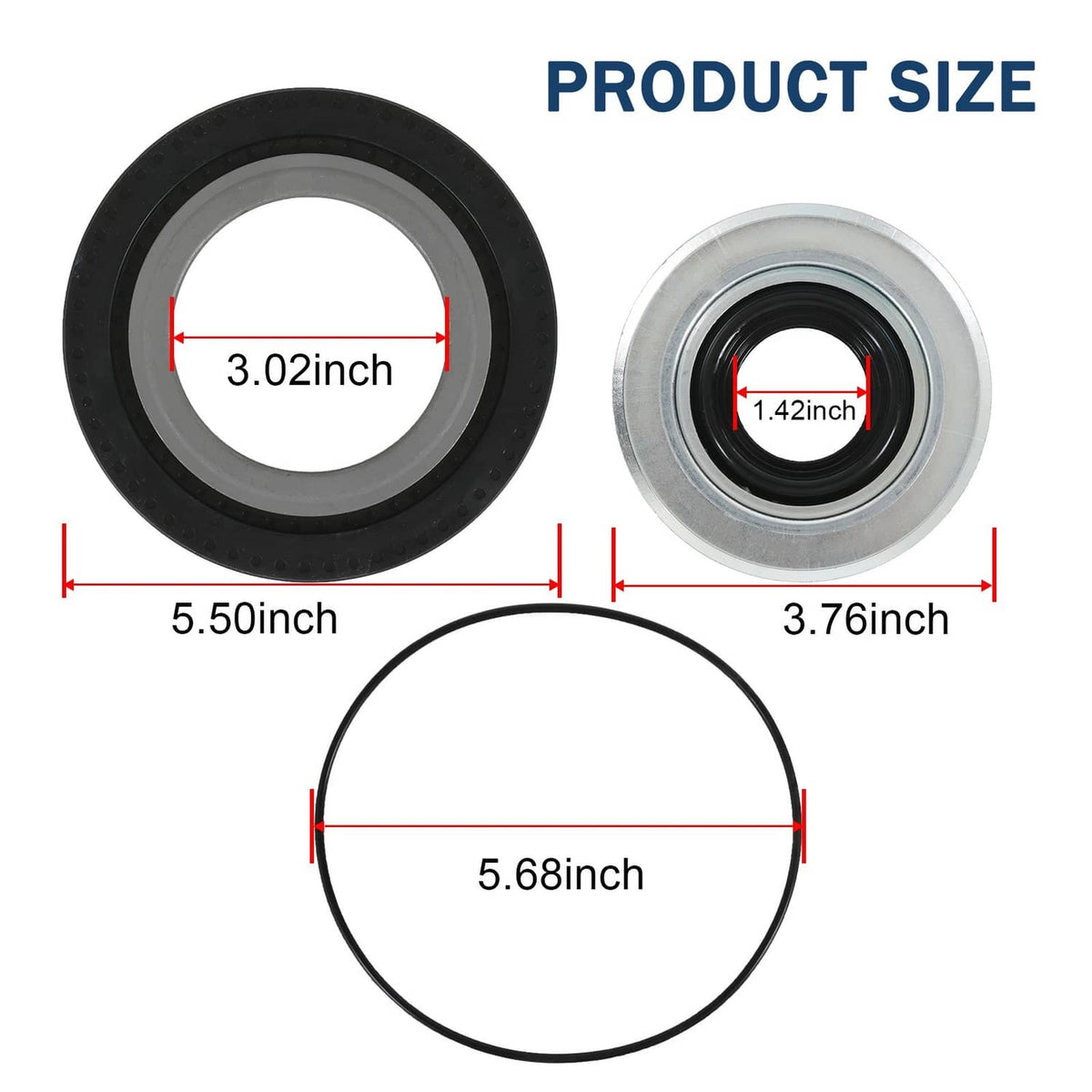 Solidspare Front Axle Knuckle Vacuum Seal Kit Fit 05-19 Ford F250 F350 F450 F550 Super Duty