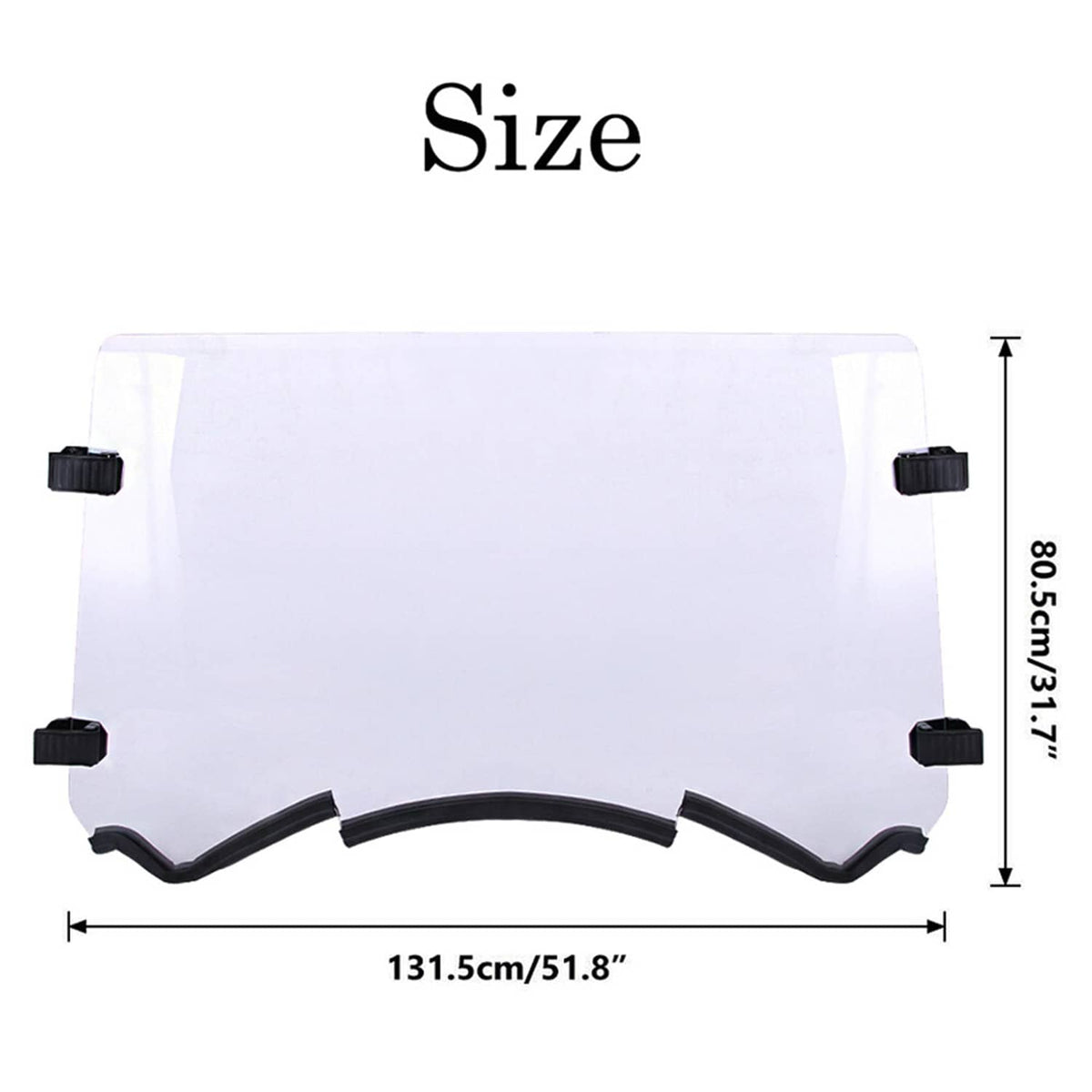 Solidspare Scratch-Resistant Full Windshield For 2013-2018 Can Am Maverick 1000R/ Max 1000R