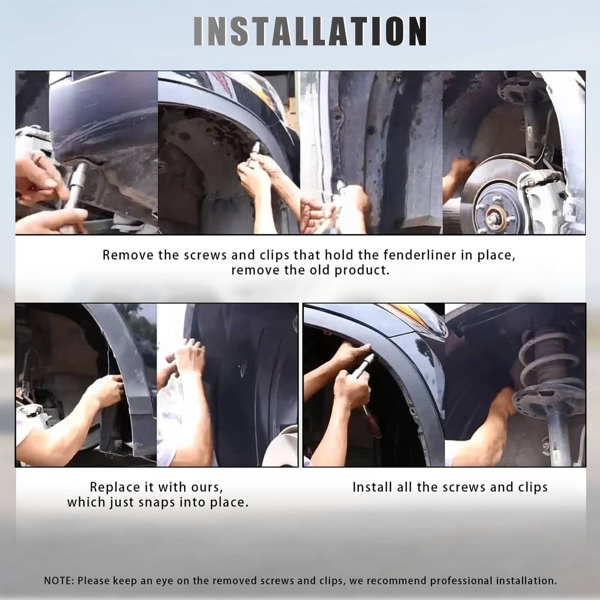 Solidspare Front Driver & Passenger Side Fender Liners Set For 2020-2024 Toyota Highlander