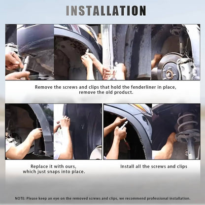 Solidspare Front Driver & Passenger Side Fender Liners Set For 2020-2024 Toyota Highlander
