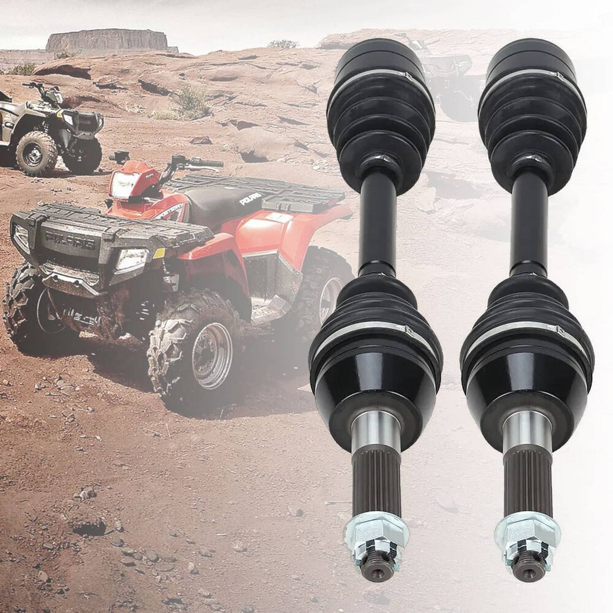 Solidspare Rear RH & LH Complete CV Joint Axle For Polaris 1332421 1332511 1332654 1332935