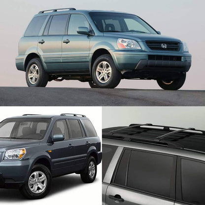 Solidspare Aluminum Roof Rack Top Rail Cross Bar Pair Fits For 2003-2008 Honda Pilot