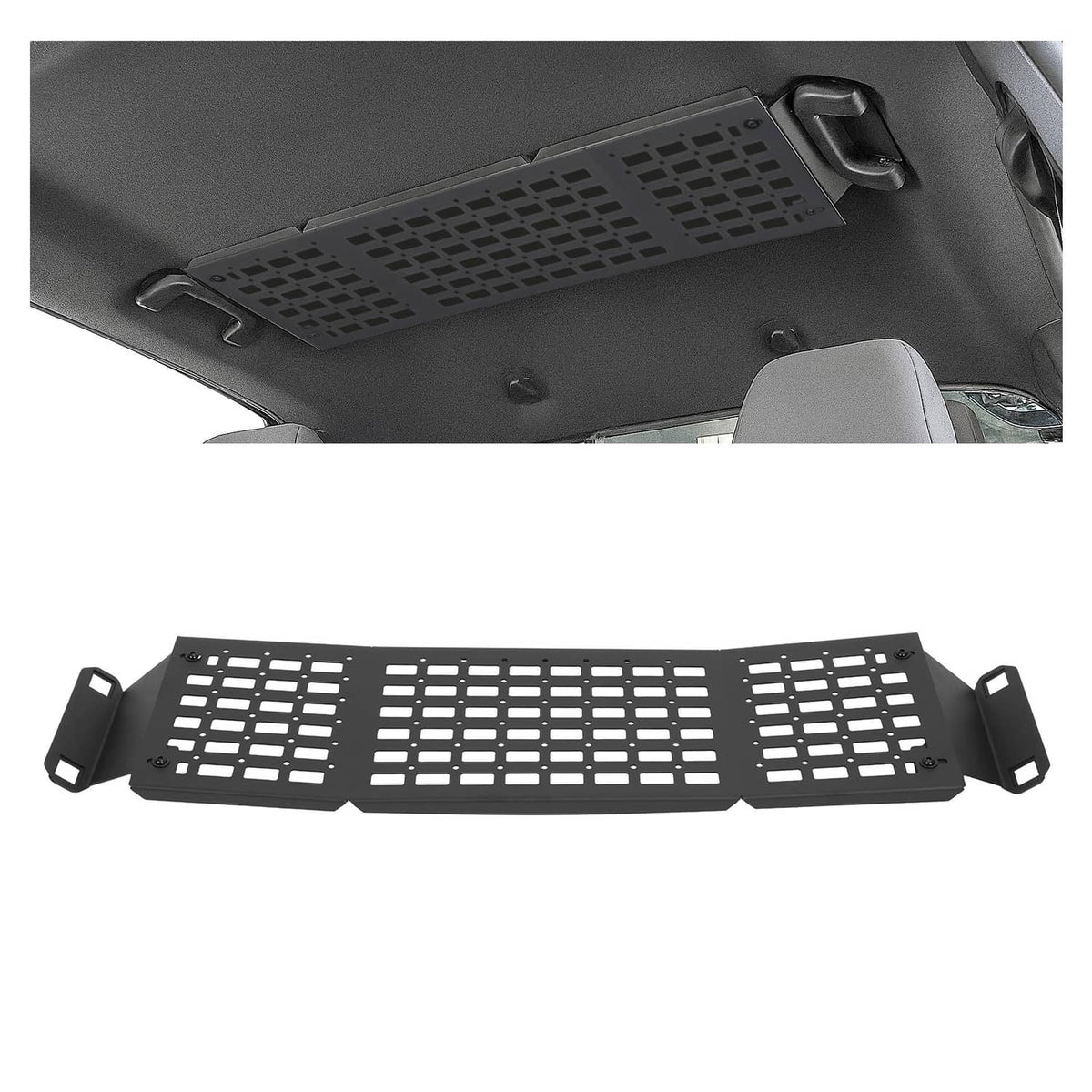 Solid Spare Molle Panel Roof Rack Top Organizer For Toyota Tacoma 3rd Gen Double Cab 16-2023