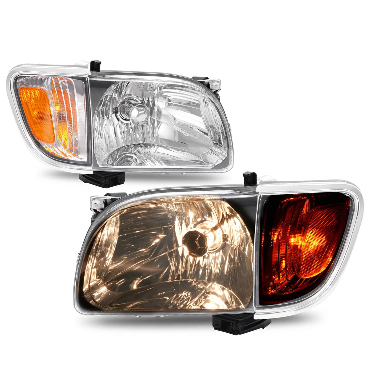 Solid Spare Pair Headlights Corner Signal Lights Lamp w/All Bulbs For Toyota Tacoma 2001-04
