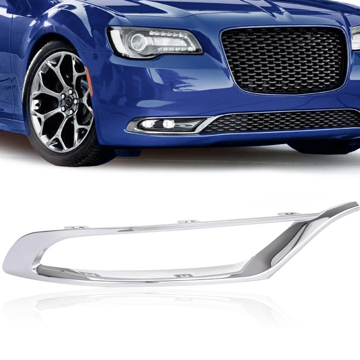 Solid Spare Fog Light Trim Passenger Side Front Chrome For Chrysler 300 2015-2024 5SW14SZ0AA