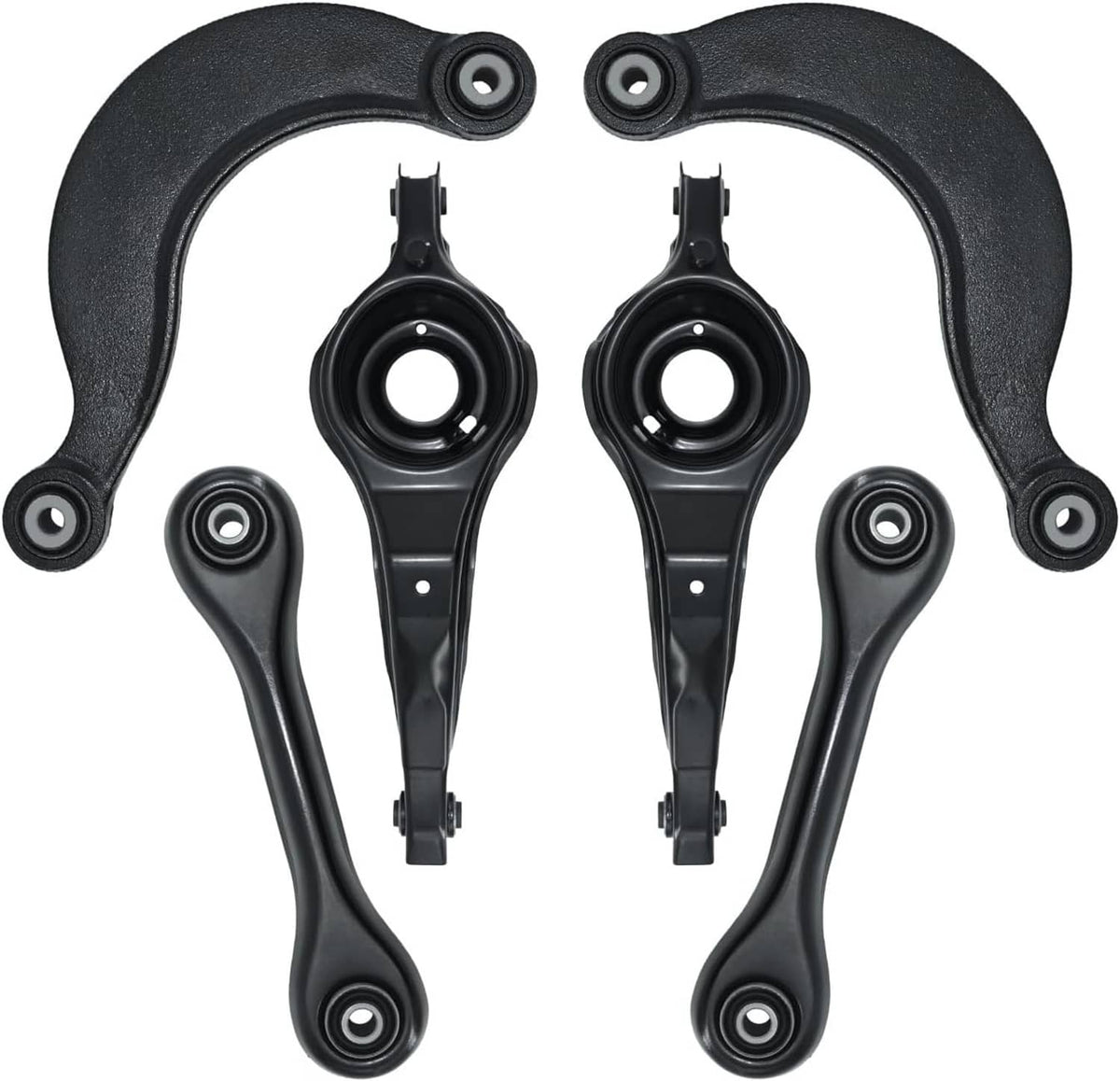 Solidspare 6Pcs New For 2007-2013 Mazda 3 Rear Upper Lower Suspension Control Arms Kit