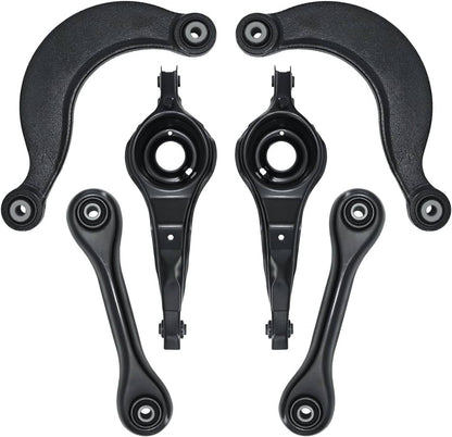 Solidspare 6Pcs New For 2007-2013 Mazda 3 Rear Upper Lower Suspension Control Arms Kit