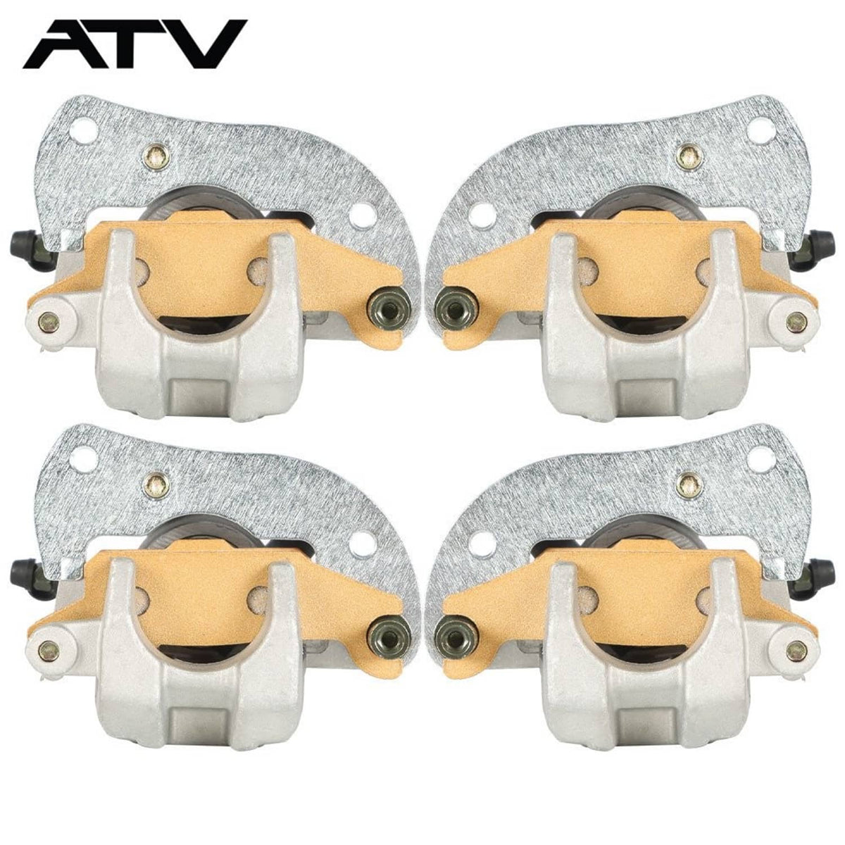 Solidspare Front & Rear Brake Calipers w/Pads for 2007-2020 Yamaha YFM700F/P Grizzly 700