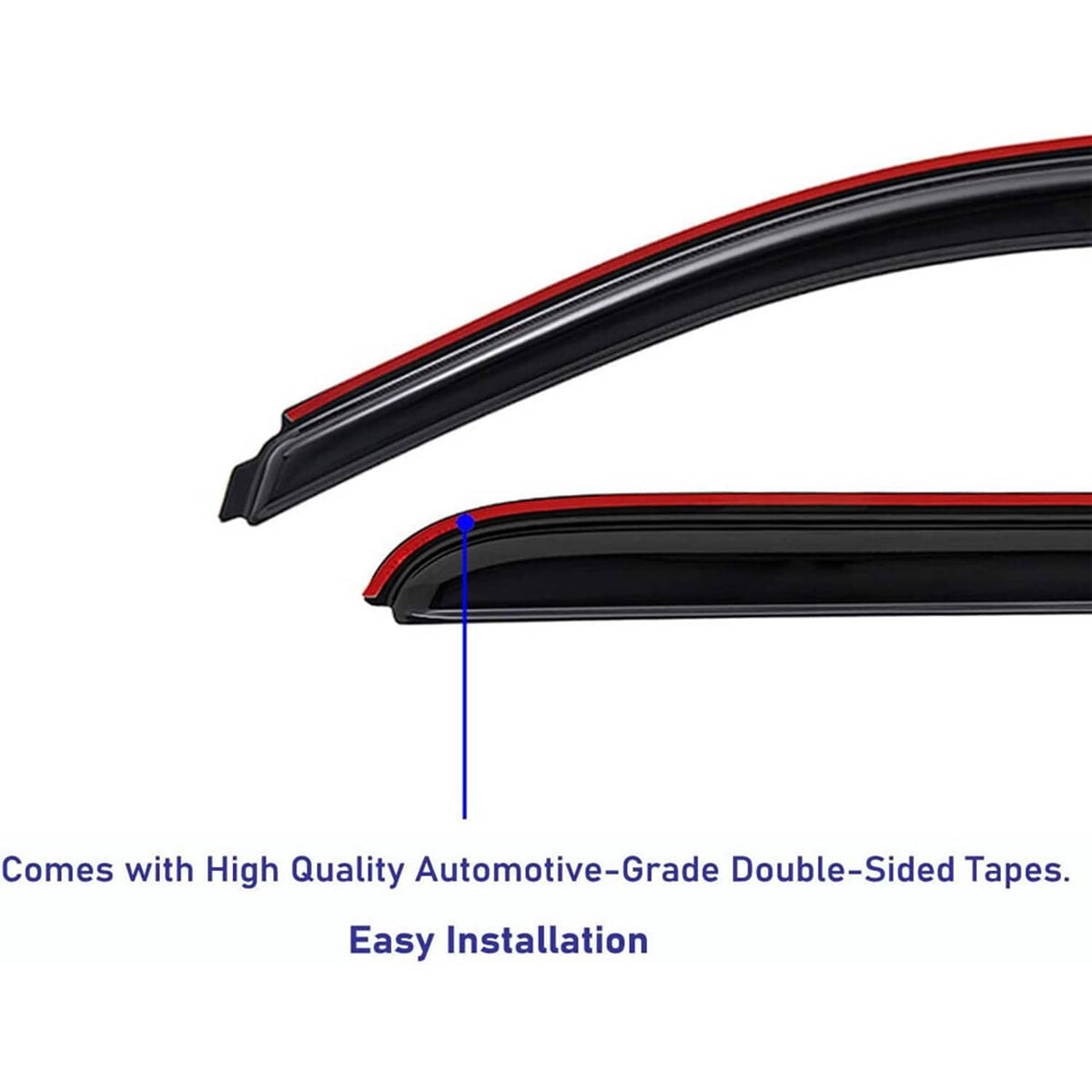 Solidspare For 2009-2014 Ford F-150 Super Crew In-Channel Window Vent Visor Sun Rain Guards