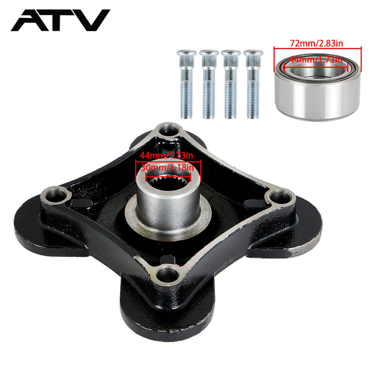 Solidspare NEW Front Rear Wheel Hub Kit For Polaris RZR XP 1000 RZR XP 4 1000 2014-2017
