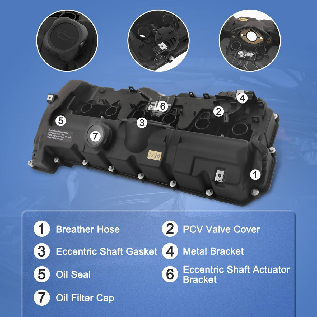 Solidspare Valve Cover w/ Gasket & Bolts For BMW E70 E82 E90 X5 128i 328i 528i 11127552281