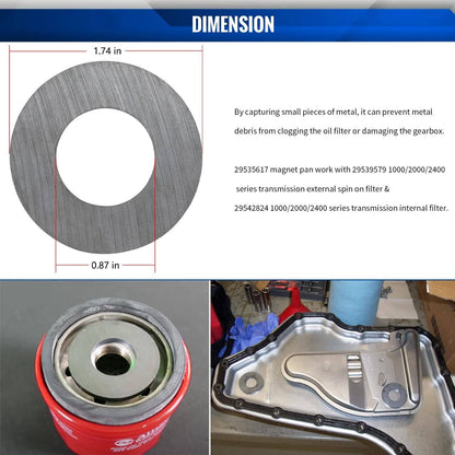 Solid Spare 29535617 For OEM Replacement Automatic Transmission Fluid Pan Magnet 29539579