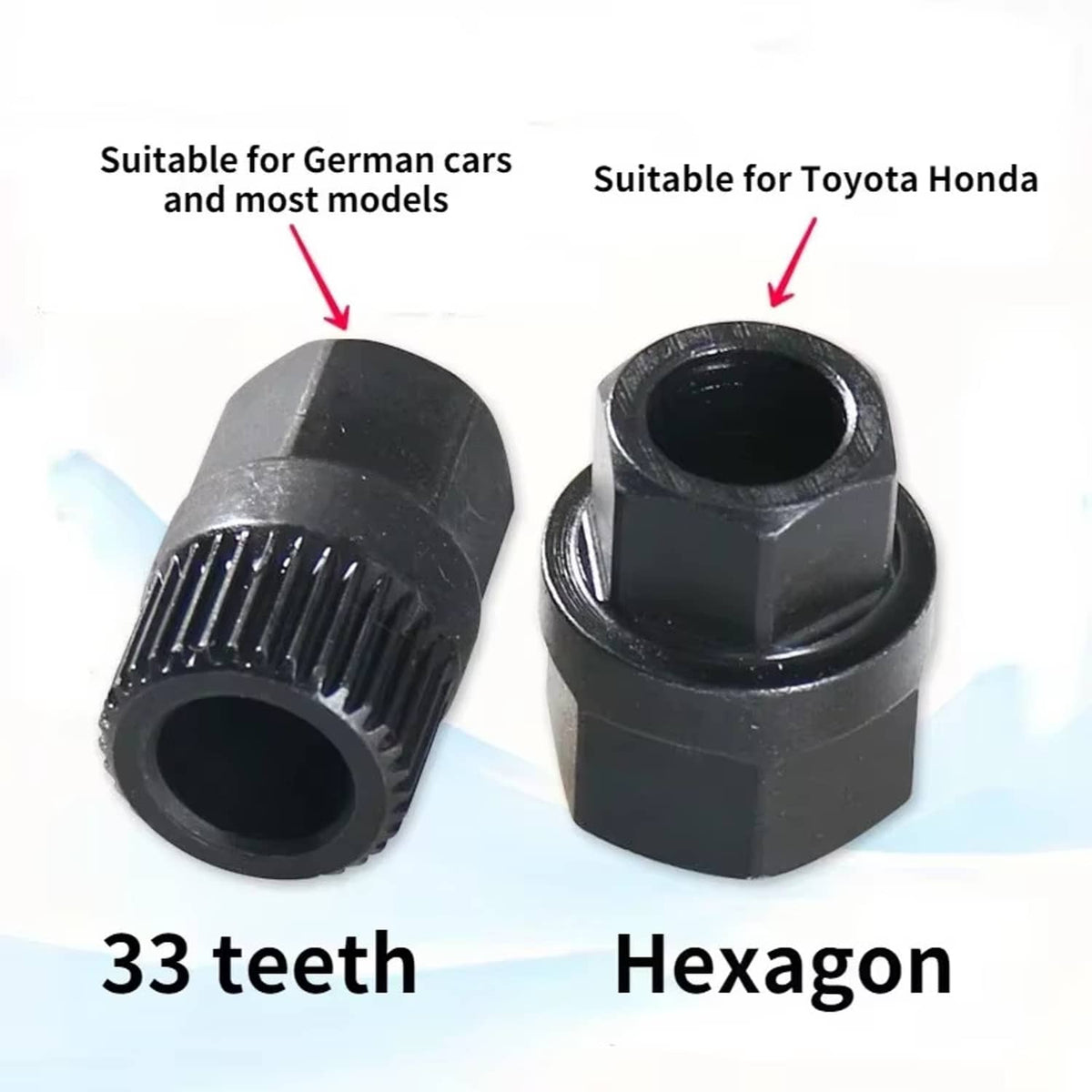 Solid Spare 33 Spline Hexagon Alternator Clutch Free Wheel Pulley Removal Installation Tool
