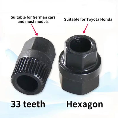 Solid Spare 33 Spline Hexagon Alternator Clutch Free Wheel Pulley Removal Installation Tool
